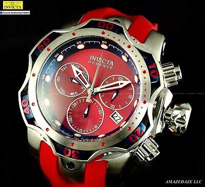 New Invicta Men Reserve Mm Venom Swiss Z Ss Chronograph Red Dial