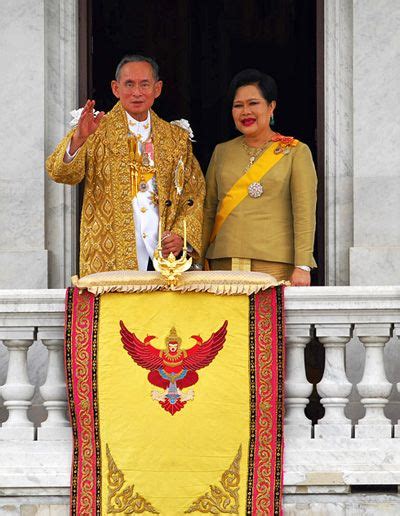 King Bhumipol Adulyadej Rama Ix The Great And Queen Sirikit Of