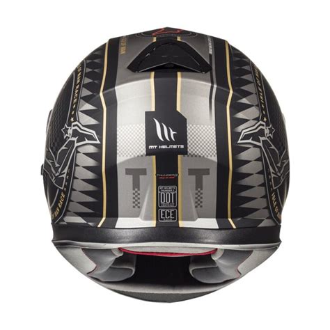 Casco Mt Thunder Sv Isla De Man Negro Oro Mate Talla Xxl