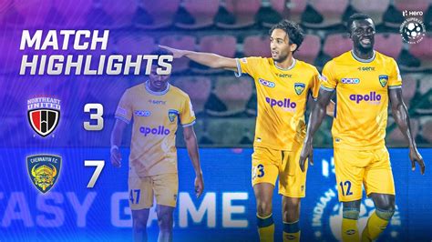 Highlights NorthEast United FC 3 7 Chennaiyin FC MW 10 Hero ISL