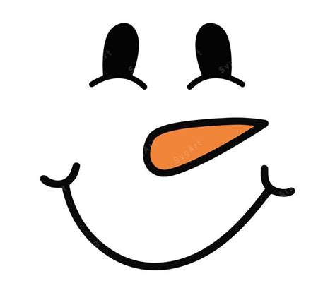 Snowman Face SVG, PNG, PDF, Christmas SVG, Snowman Face Png, Cute Snowman, Snowman Cut File