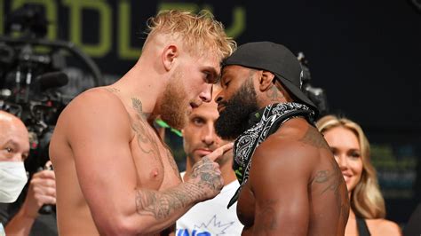 Jake Paul Vs Tyron Woodley Boxing Fight Weigh In Video News Youtube Stars Cheeky Act News