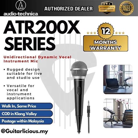 Audio Technica Atr X Series Unidirectional Dynamic Vocal Instrument