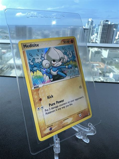 Pokémon TCG Meditite EX Crystal Guardians 56 100 Reverse Holo stamped