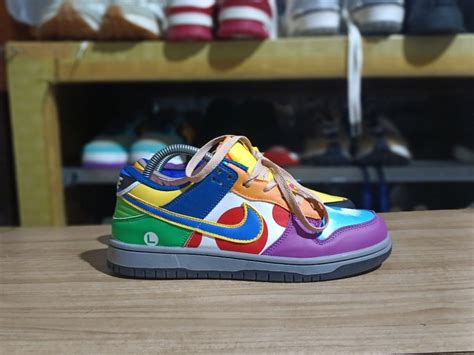 Sepatu Nike Dunk Low Mario Bross Fesyen Pria Sepatu Sneakers Di