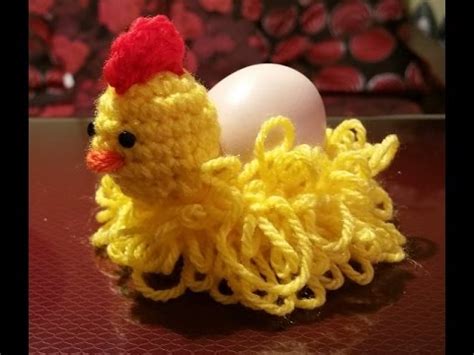 Gallina All Uncinetto Portauovo Gadget Pasqua Gallina En Crochet