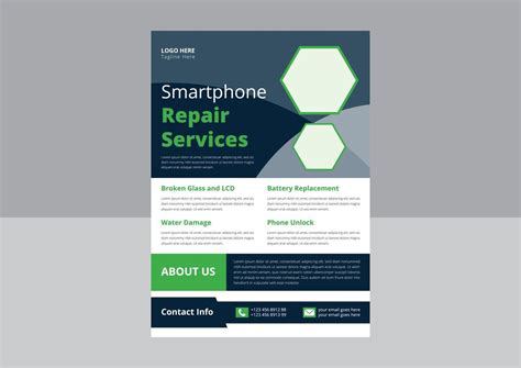 Smartphone Repair Service Flyer Template Cell Phone Repair Flyer