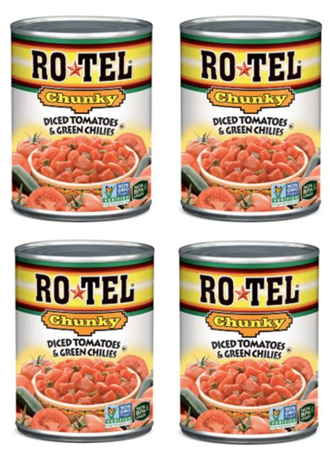 Rotel Chunky Diced Tomatoes And Green Chilies 10 Oz 4 Cans