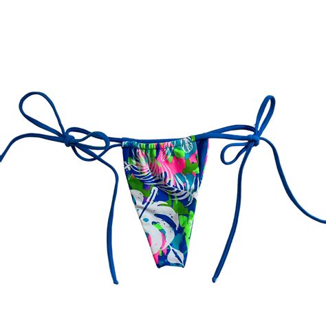 Cheeky Thong Reversible Bikini Bottom Skimpy Bottom Ibiza Beach
