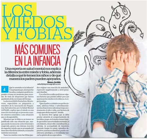 Los Miedos Y Fobias MÁs Comunes En La Infancia Pressreader