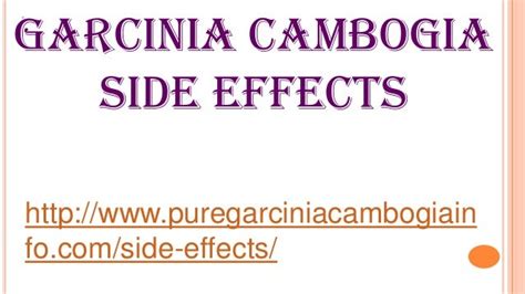 Garcinia cambogia side effects