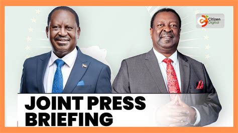 Raila Mudavadi Joint Press Briefing On Status Of Kenyas Candidacy For