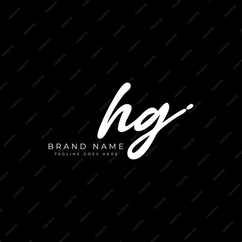 Premium Vector Hg Handwritten Signature Logo Vector Logo Template For