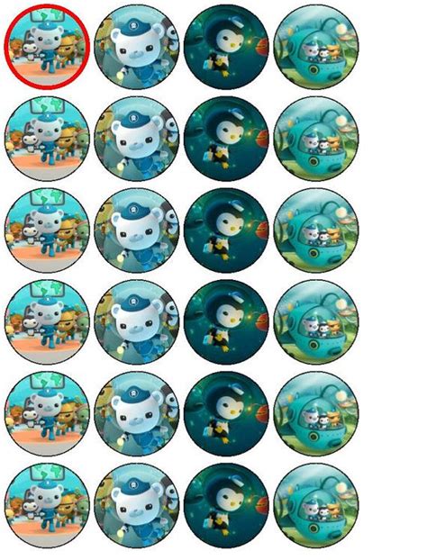 24 Octonauts Cupcake Toppers By Ppts On Etsy £1 99 Octonauts