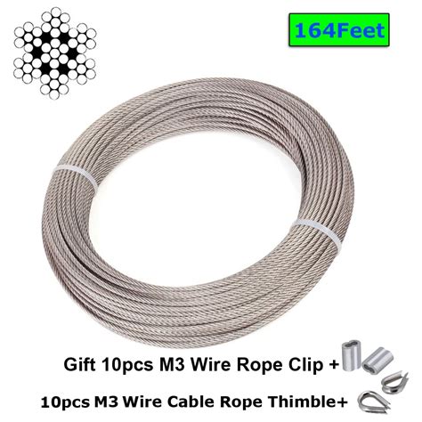 T316 Stainless Steel 1 8 Aircraft Wire Rope For Cable Railing Kit