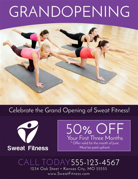 Gym Grand Opening Special Flyer Template Mycreativeshop