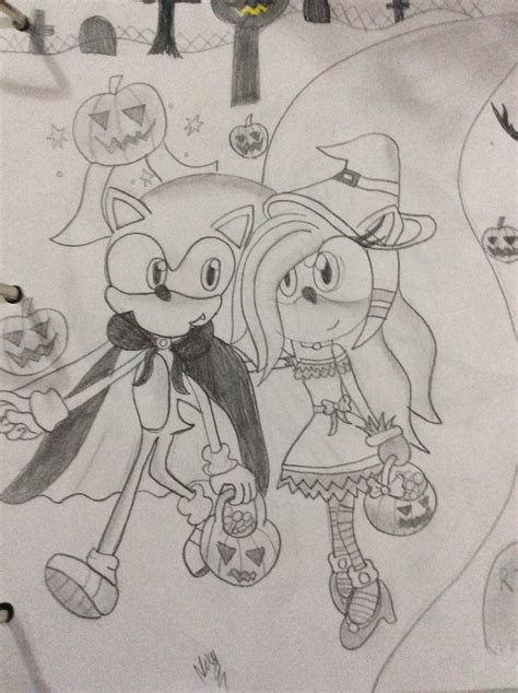 Dibujo para concurso de hallowen Sonic the Hedgehog Español Amino