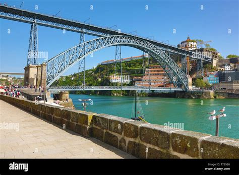 The Dom Luis I Metal Arch Bridge Over The Douro River In Porto