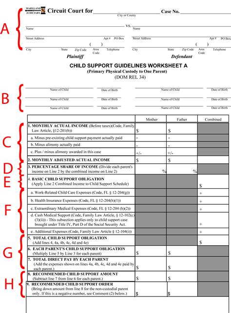 Tennessee Child Support Worksheet Download Child Support Calculator