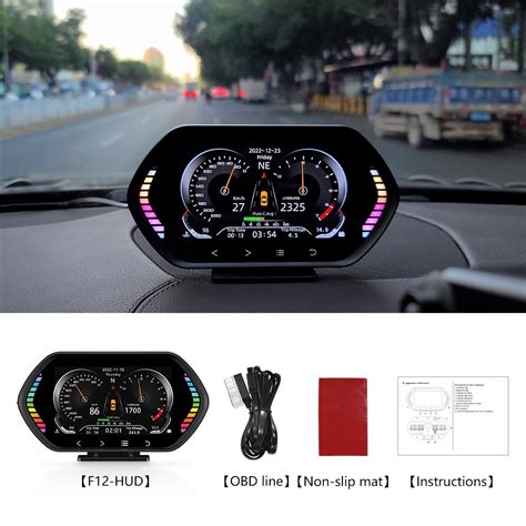 Instrumento LCD multifuncional Heads Up Display velocímetro digital