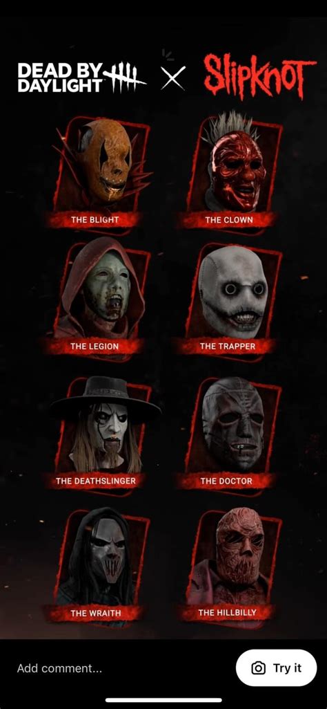 New Deadbydaylight X Slipknot Collaboration R Slipknot