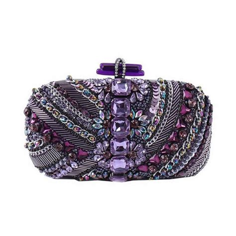 Check It Out New Temperament W Purple Clutch Bags Beaded Clutch Bags