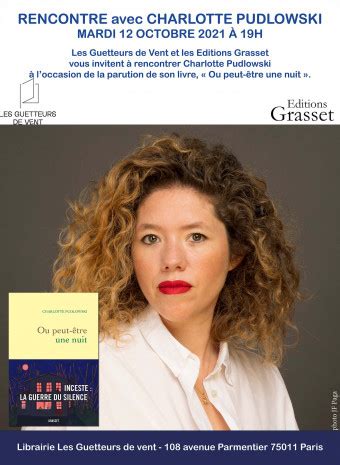 Lancement Du Livre Ou Peut Tre Une Nuit De Charlotte Pudlowski Nos