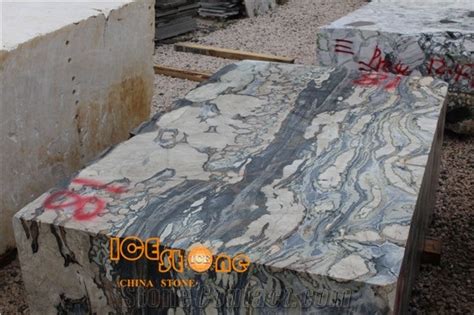 Twilightdark Greenblue Color Marble Blockchina Natural Stone Raw