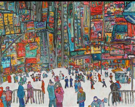 Times Square Snow at Night | ArtsWestchester