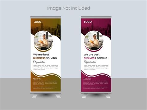 Premium Vector Vector Roll Up Banner Design Template