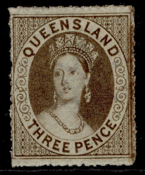 AUSTRALIA Queensland QV SG16 3d Brown LH MINT Cat 85 Australia