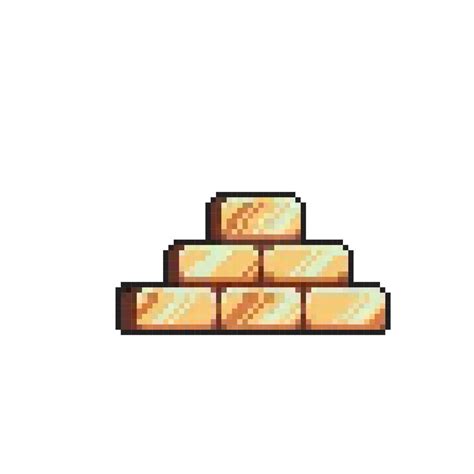 Minecraft Gold Ingot Pixel Art Template