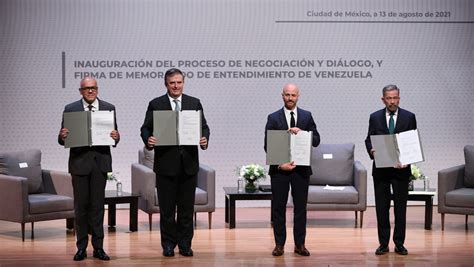 Arriba A México La Delegación Del Gobierno De Venezuela Para Reiniciar El Diálogo Con La