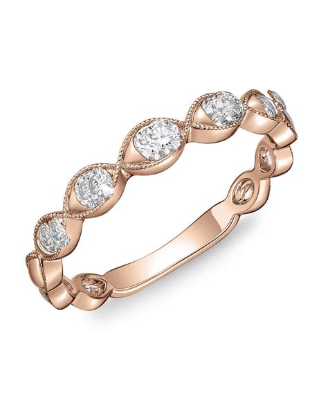 Memoire Stackables 18k Rose Gold Diamond Marquise Ring ModeSens