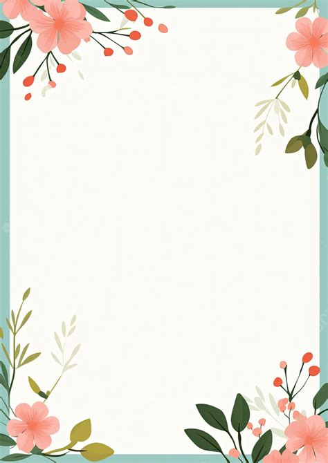 Soft Pale Flower Border Designs Page Border Background Word Template