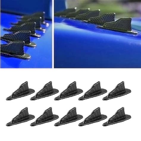 Top10 Racing Shark Fin Air Vortex Generator Diffuser 10pcs Set Kit For