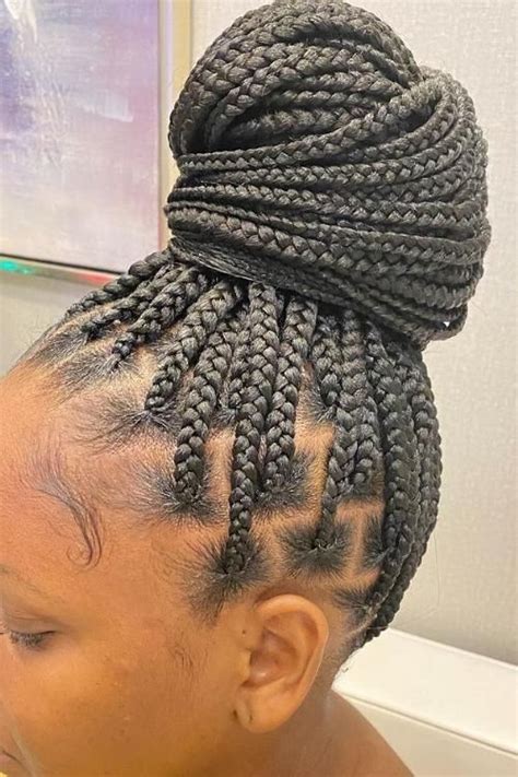 How To Medium Knotless Box Braids And 30 Hairstyles Short Box Braids