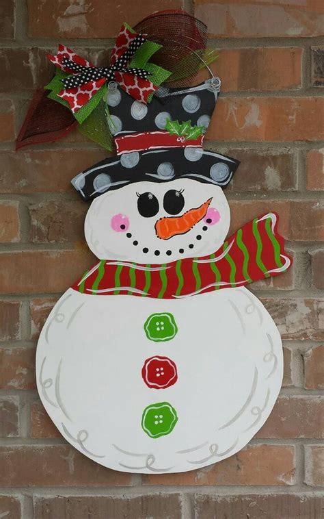 Hand Painted Snowman Door Hanger By Katelynnalainedesign On Etsy