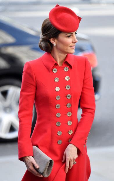 Kate Middleton Wows In Gorgeous Red Coat And Hat Combo For Commonwealth