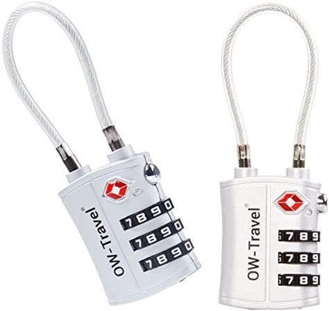 Ow Travel Cadenas Cable Tsa Pour Valise Cadenas Code Chiffres Antivol