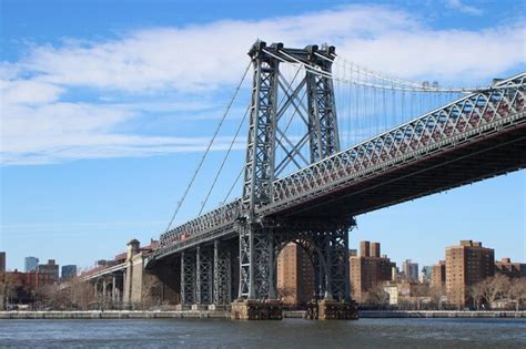 Premium Photo View Of Suspension Bridge Over River