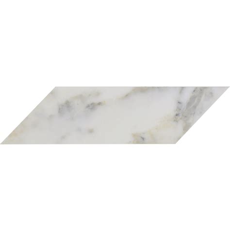 Calacatta Gold X Chevron Polished Marble Pera Tile