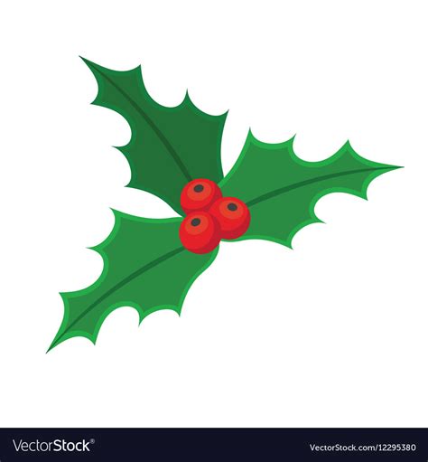 Holly berry christmas Royalty Free Vector Image