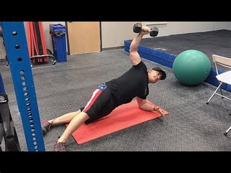 Side Plank With Dumbbell Rear Delt Flye Youtube