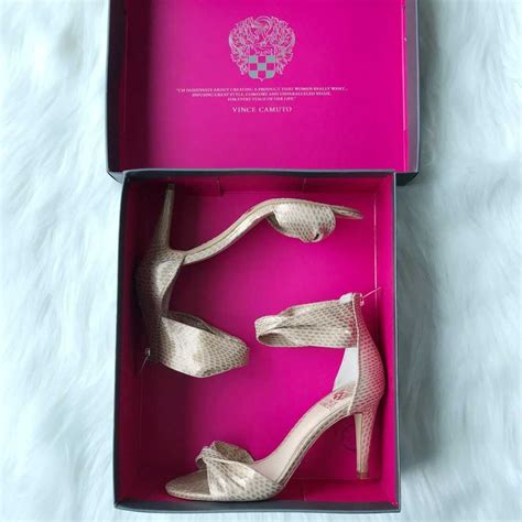 Vince Camuto Nude Open Toe Formal Heels Gem