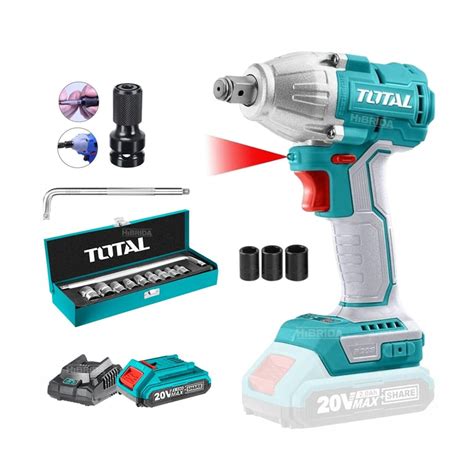 Ripley SET TOTAL TOOLS 20 V TOTAL LLAVE DE IMPACTO ½ JUEGO DE DADO