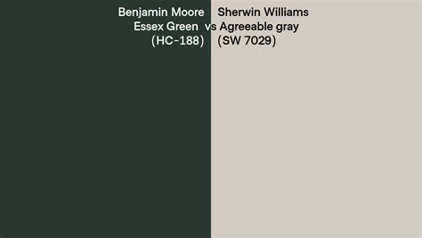 Benjamin Moore Essex Green Hc Vs Sherwin Williams Agreeable Gray