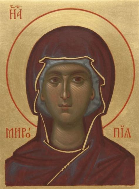 Hand Painted Icon Of Holy Martyr Myrope Of Chios