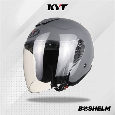 Jual BOSHELM Helm KYT KYOTO SOLID Helm Half Face SNI Shopee Indonesia