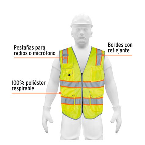 Ficha Tecnica Chaleco De Seguridad De Alta Visibilidad Verde M Expert